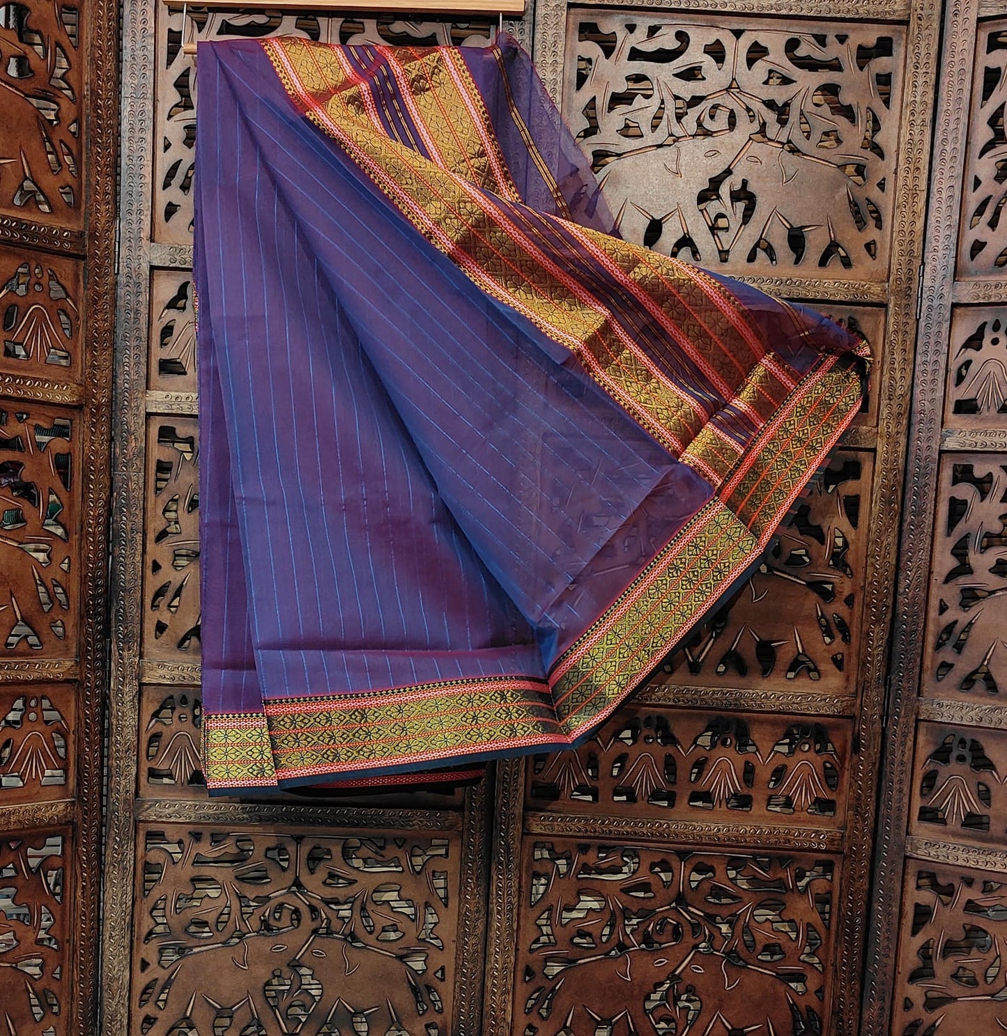 Indori Silk Cotton Zari Pallu Saree