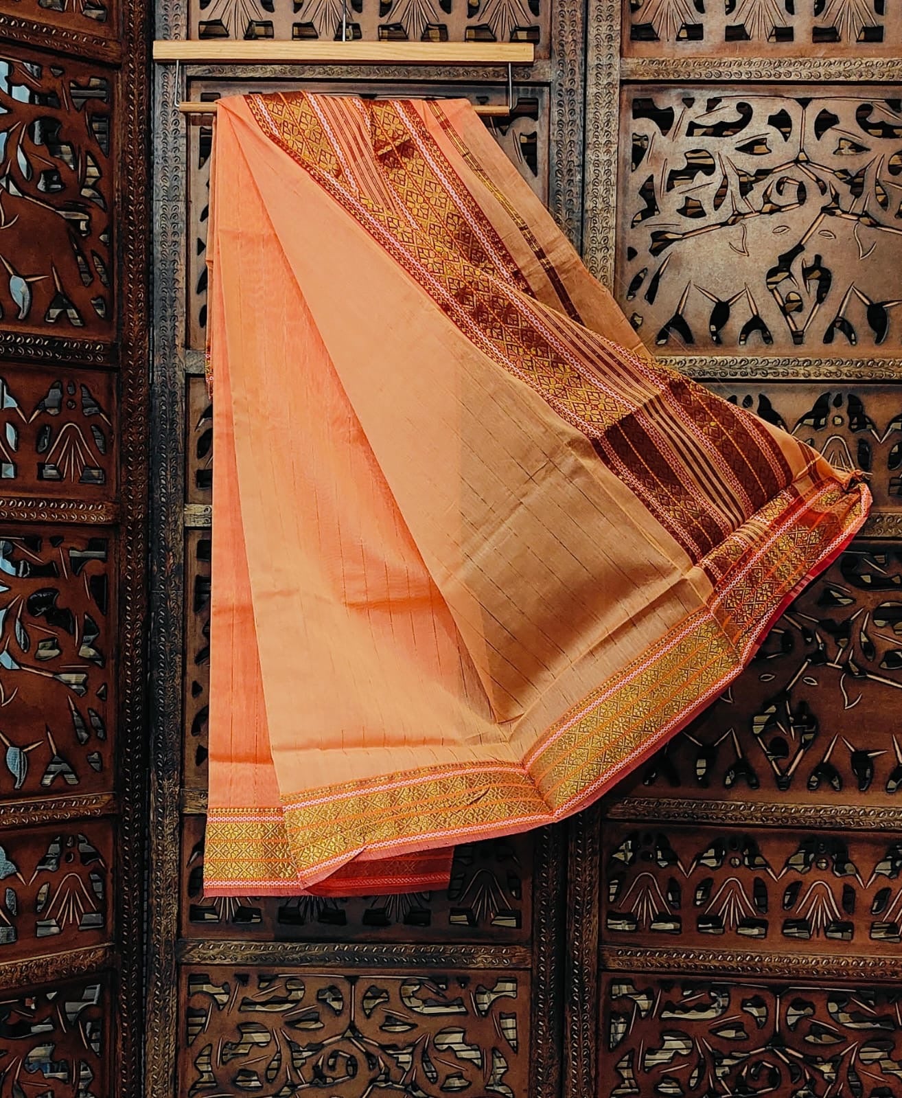 Indori Silk Cotton Zari Pallu Saree