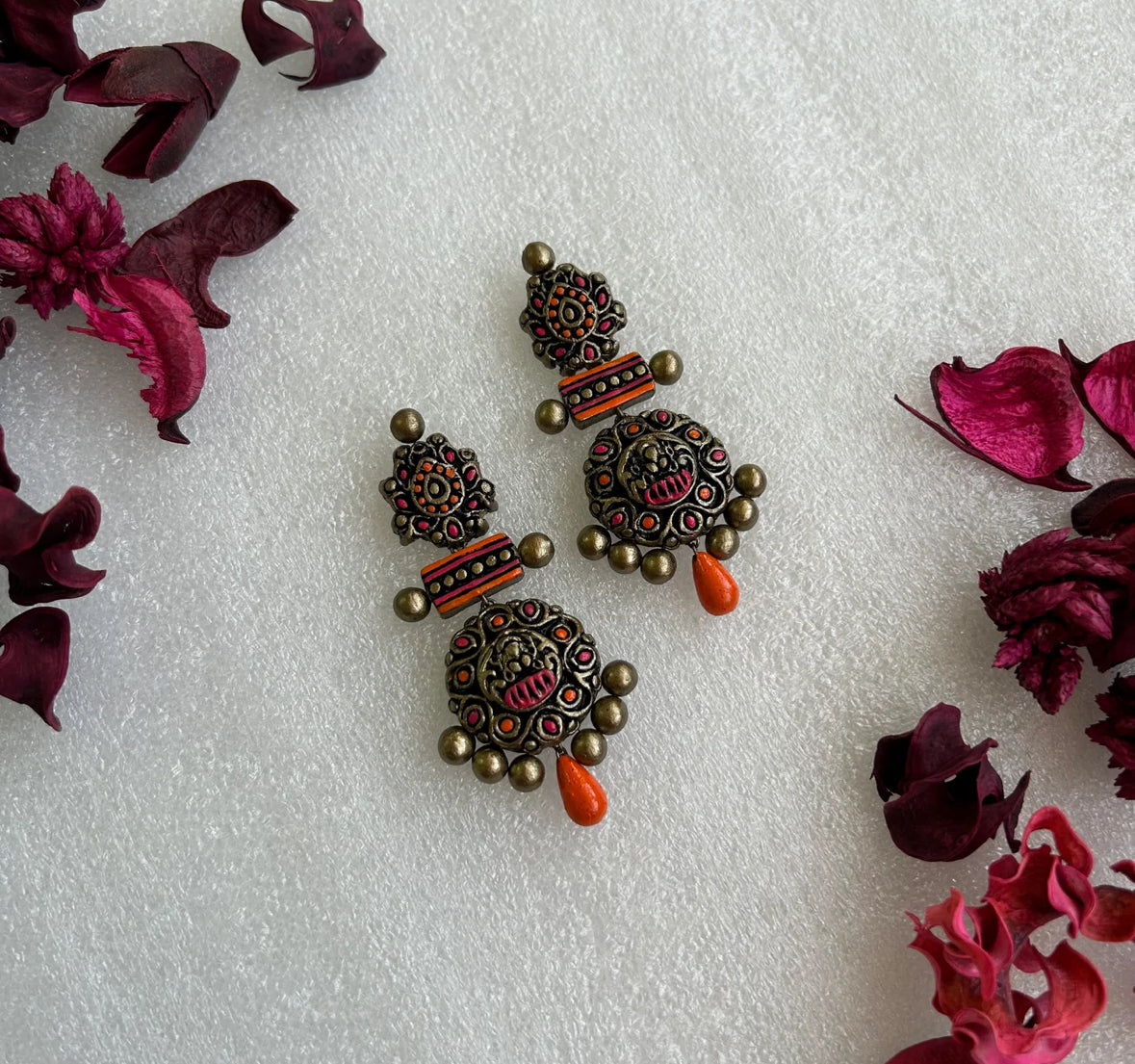 Pink and Orange Vibe Earrings