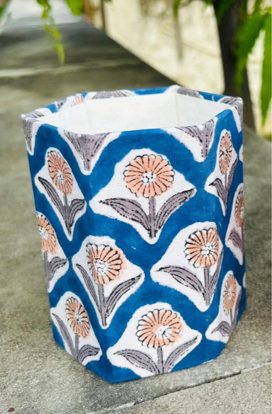 Handblock Print Fabric Pen Stand