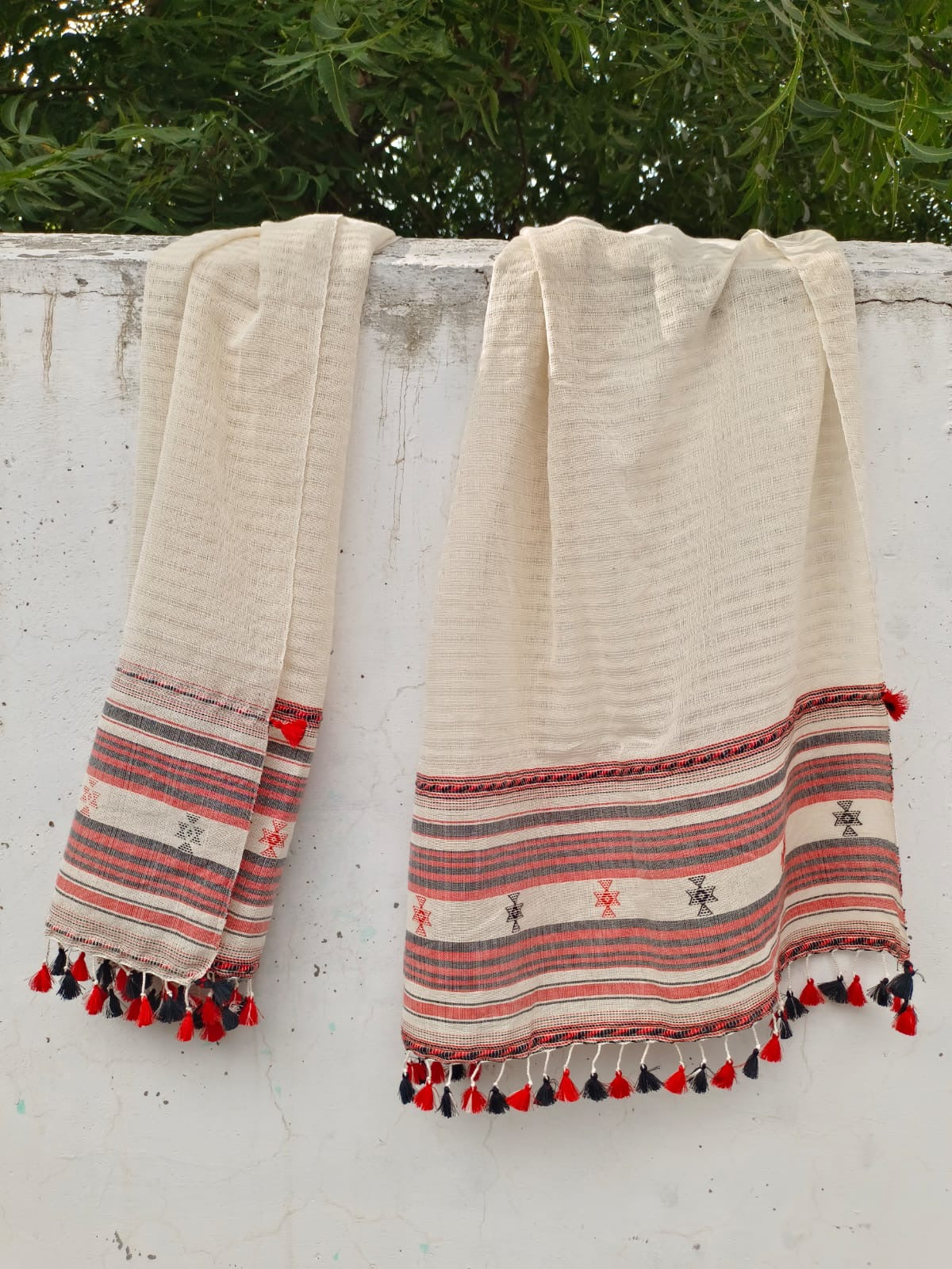 Kutch stoles with mirror work