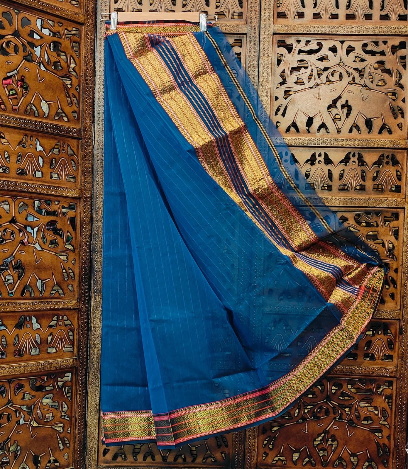 Indori Silk Cotton Zari Pallu Saree