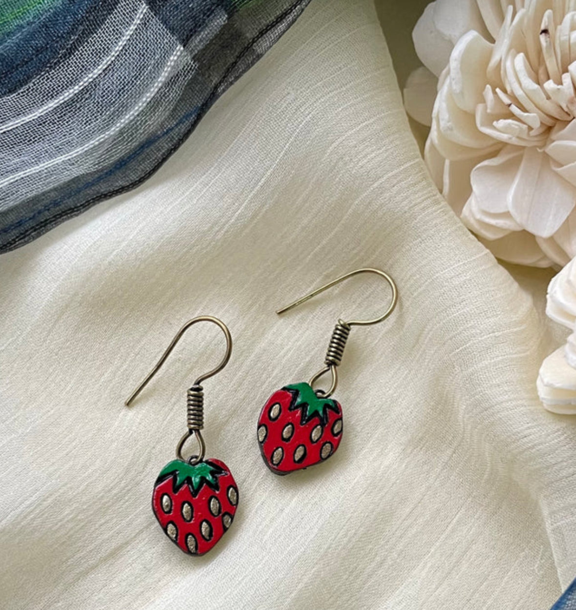 Teracotta Berry Danglers