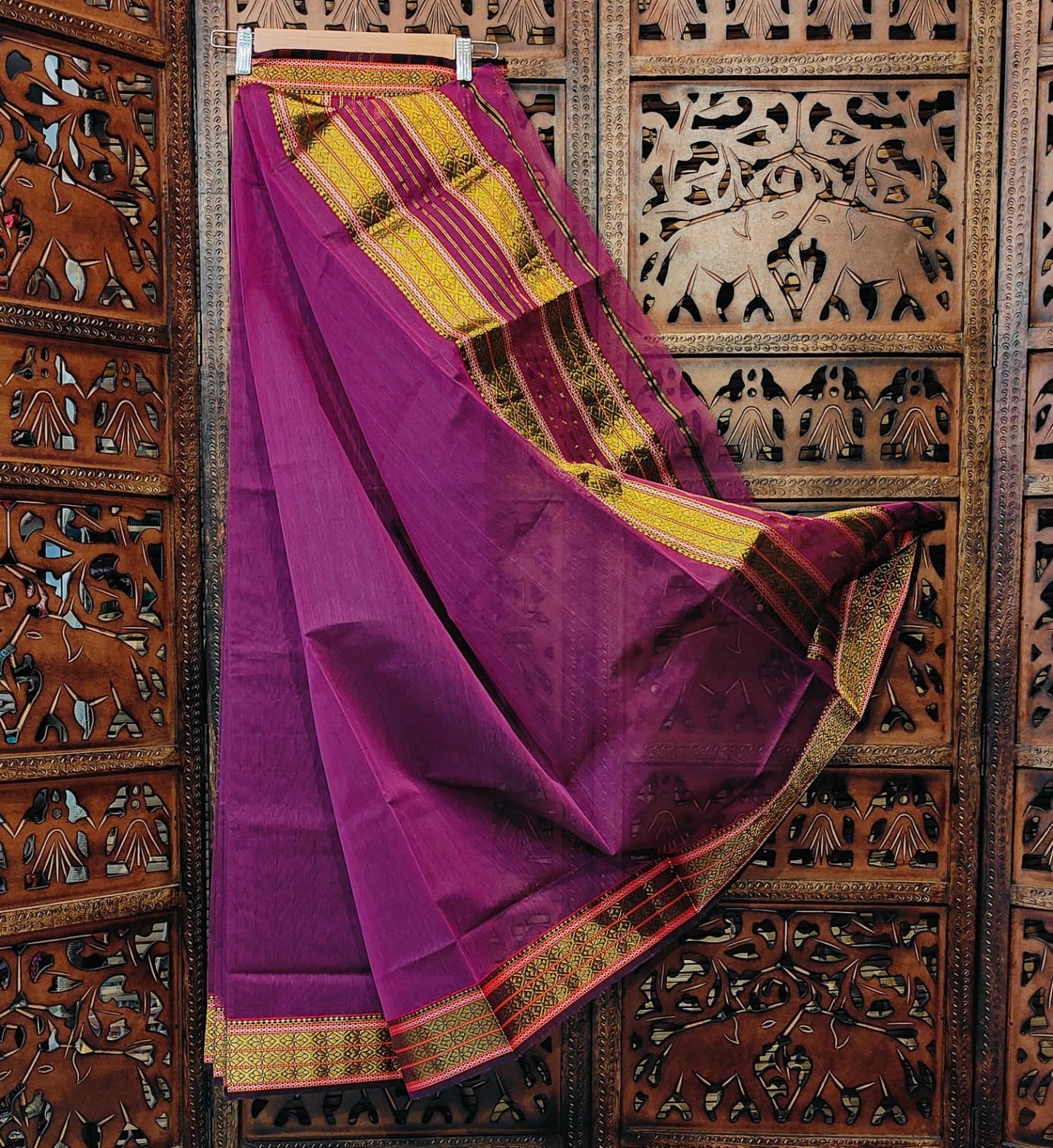 Indori Silk Cotton Zari Pallu Saree