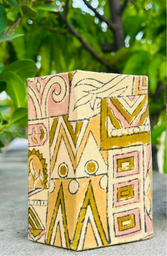 Handblock Print Fabric Pen Stand
