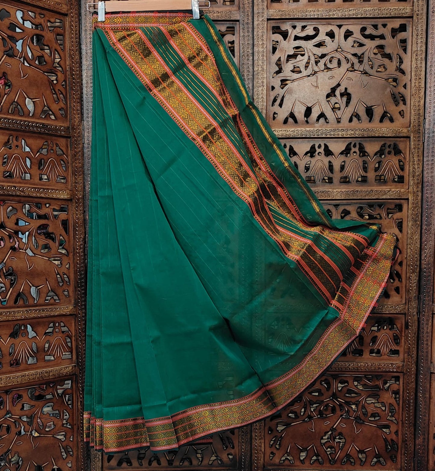 Indori Silk Cotton Zari Pallu Saree