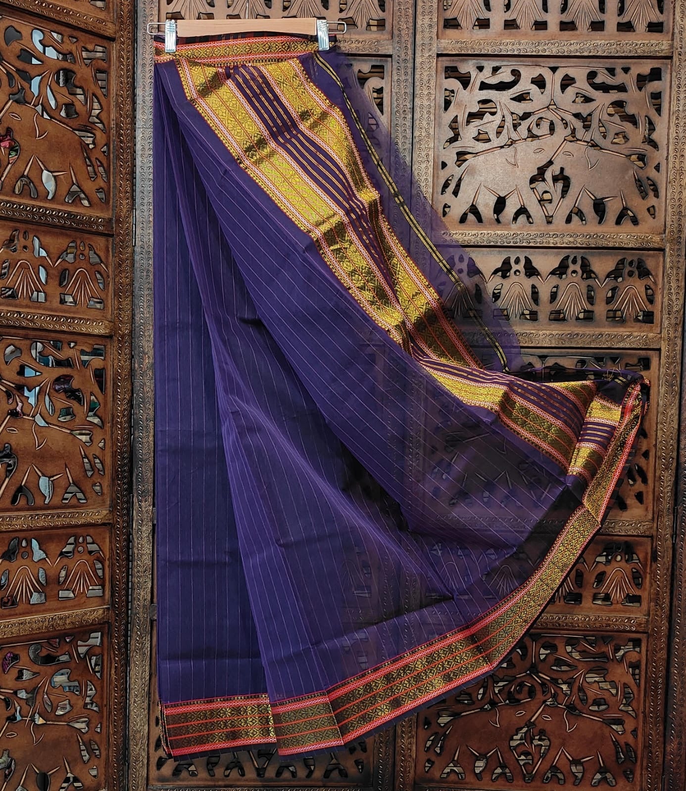Indori Silk Cotton Zari Pallu Saree