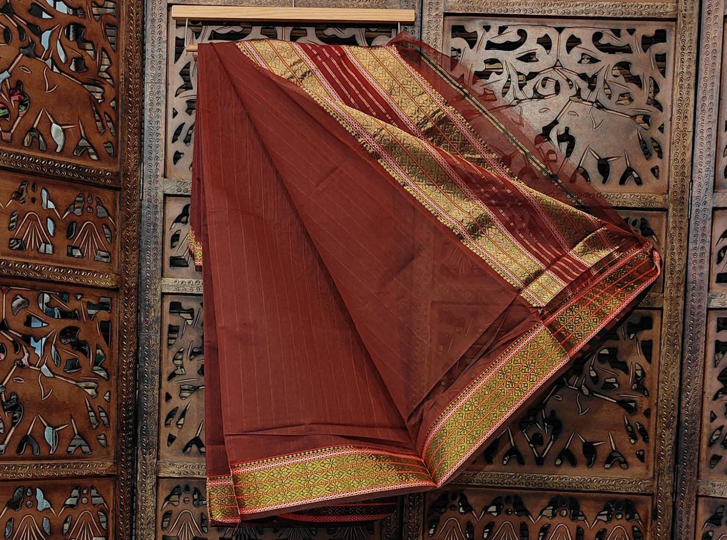 Indori Silk Cotton Zari Pallu Saree