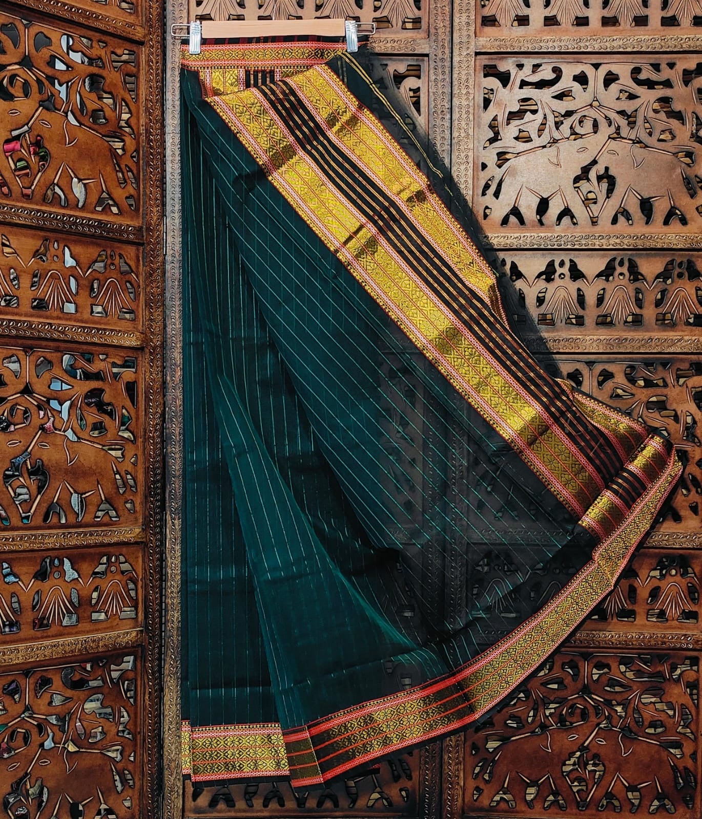 Indori Silk Cotton Zari Pallu Saree