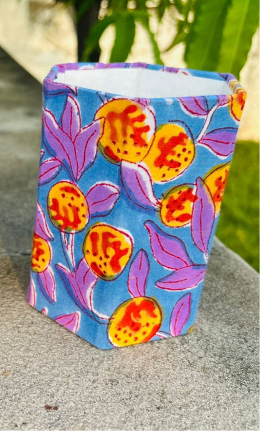 Handblock Print Fabric Pen Stand