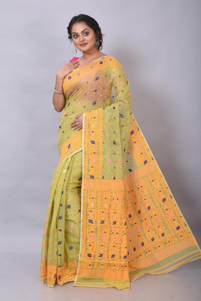 Resham Cotton Dhakai Jamdani Saree