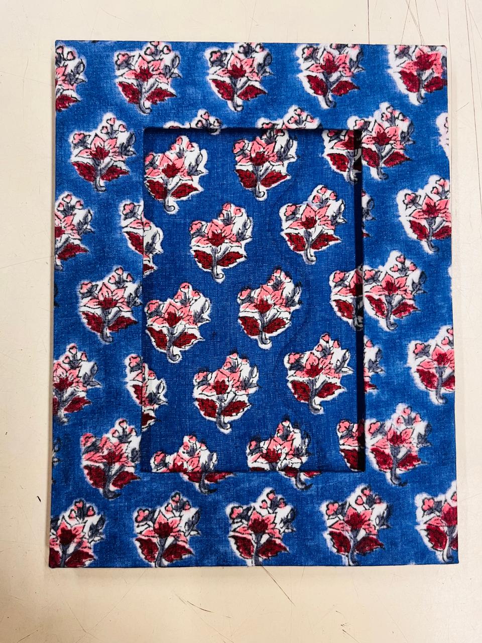 Handblock Print Fabric Photo Frame