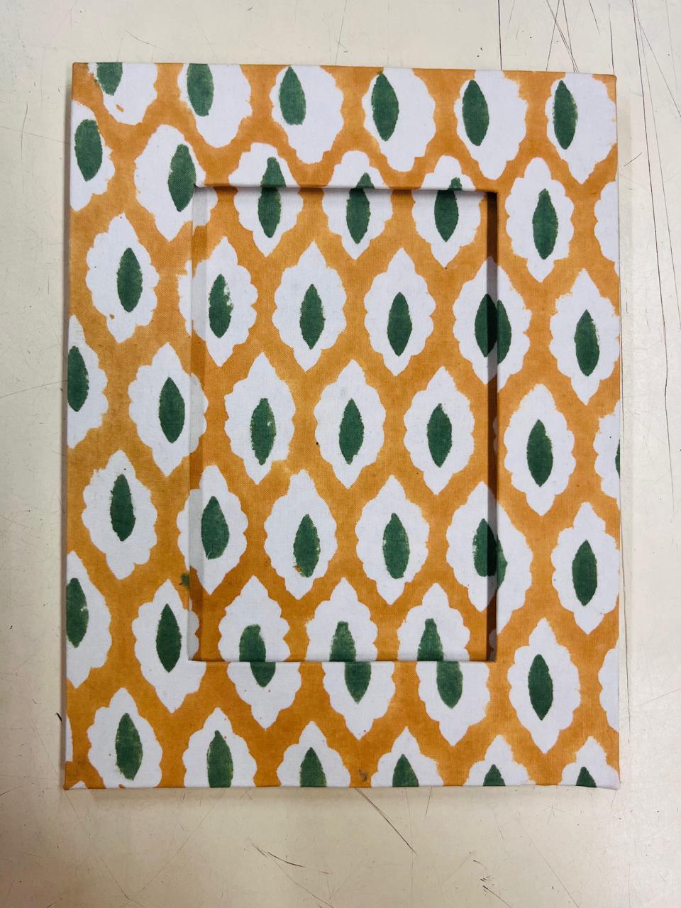 Handblock Print Fabric Photo Frame