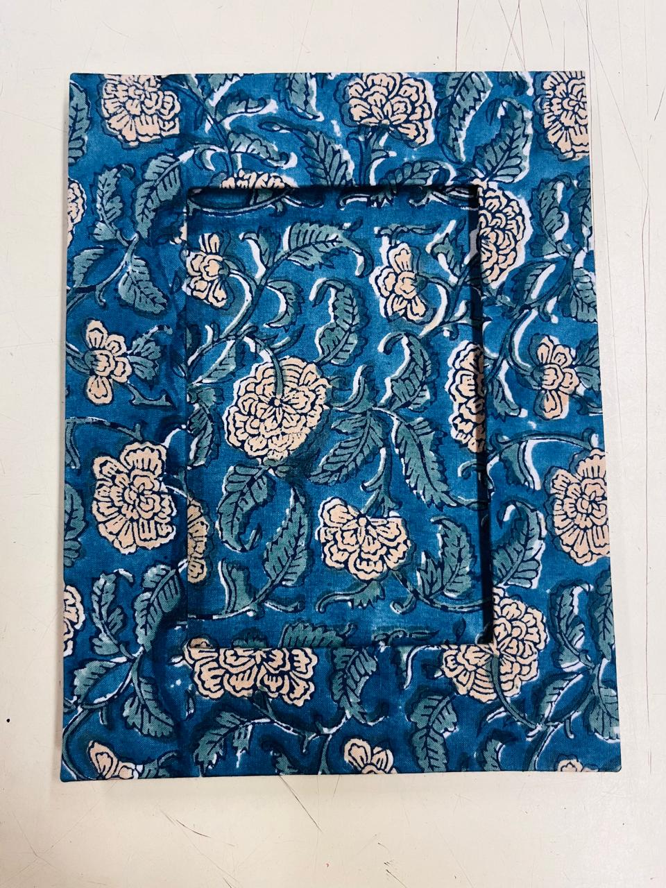 Handblock Print Fabric Photo Frame