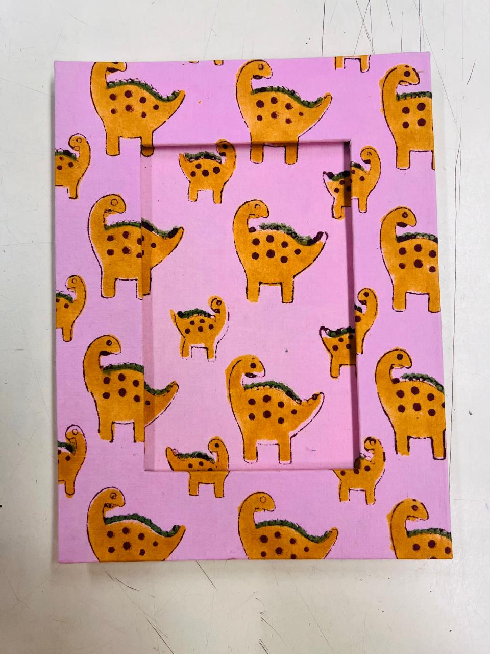 Handblock Print Fabric Photo Frame