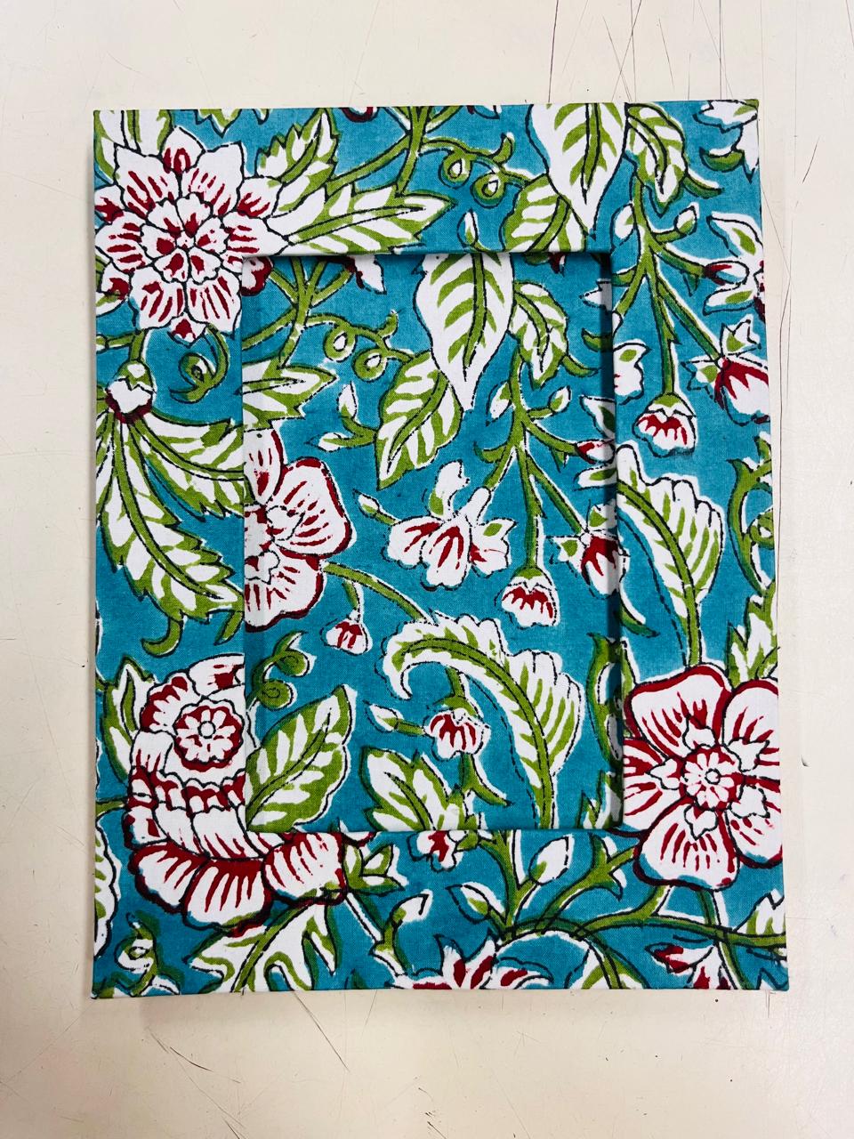 Handblock Print Fabric Photo Frame