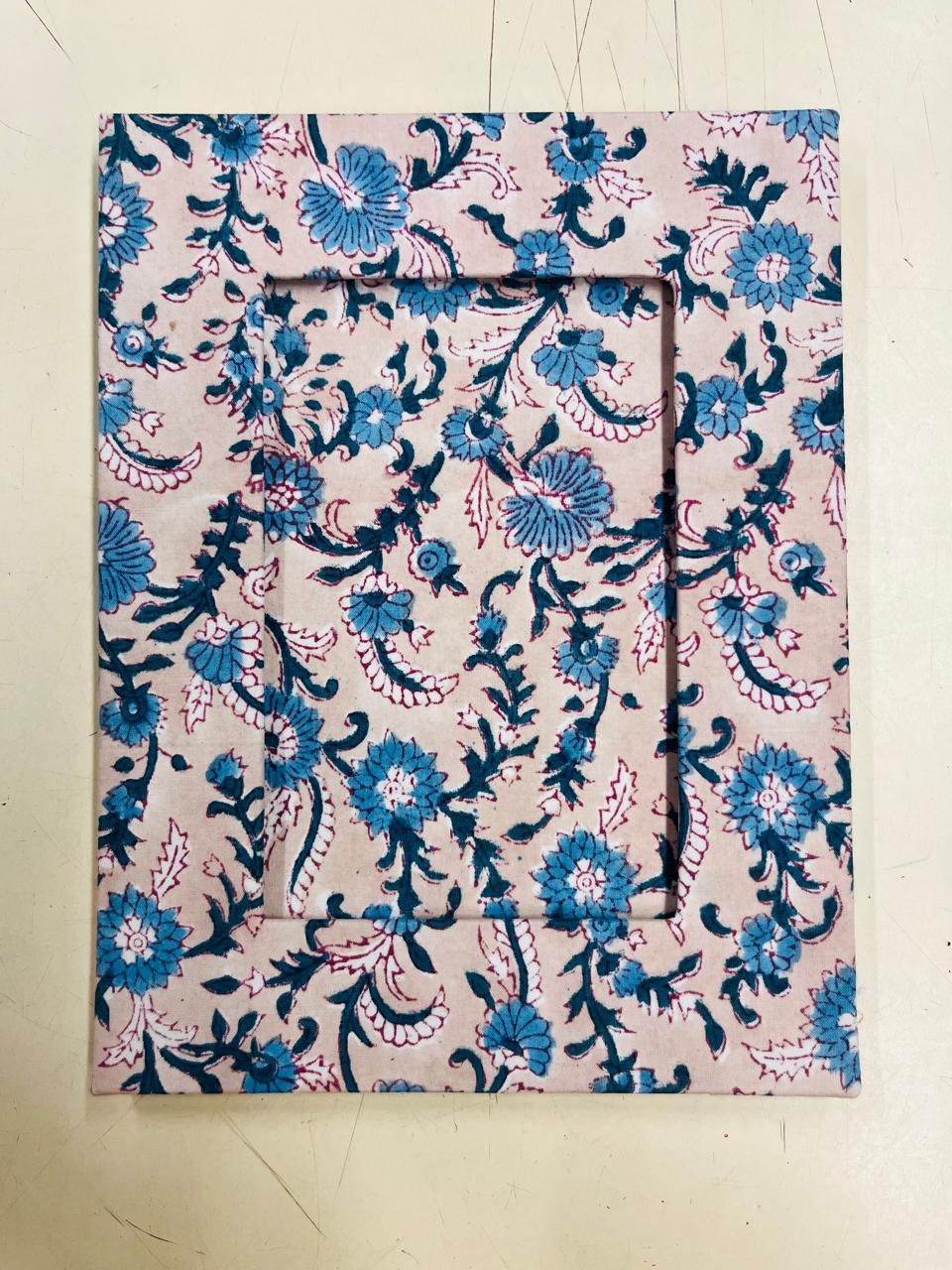 Handblock Print Fabric Photo Frame