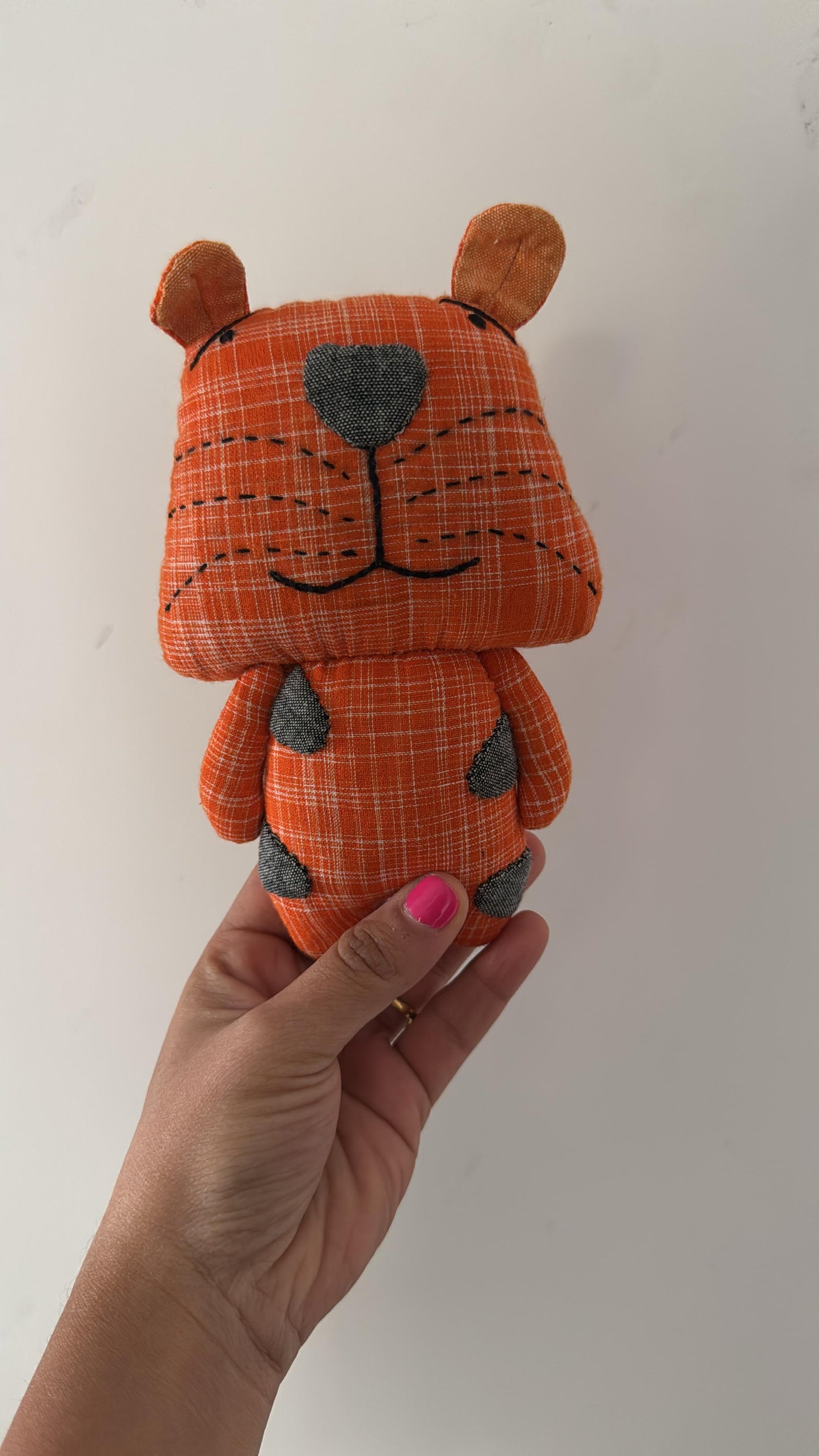 Handmade Fabric Tiger Doll Toy for Kids