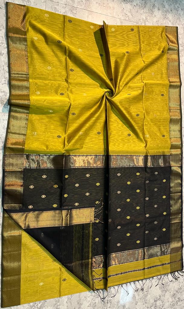 Handloom Maheshwari Meena Buti Saree