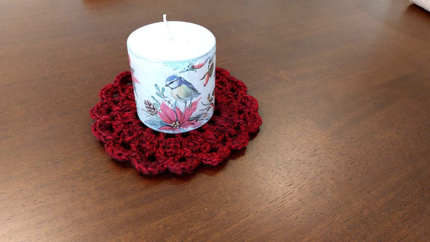 Christmas Themed Decoupage Candles