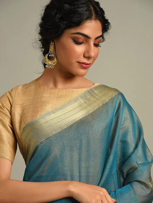 Handloom Maheshwari Tissue Zari Border