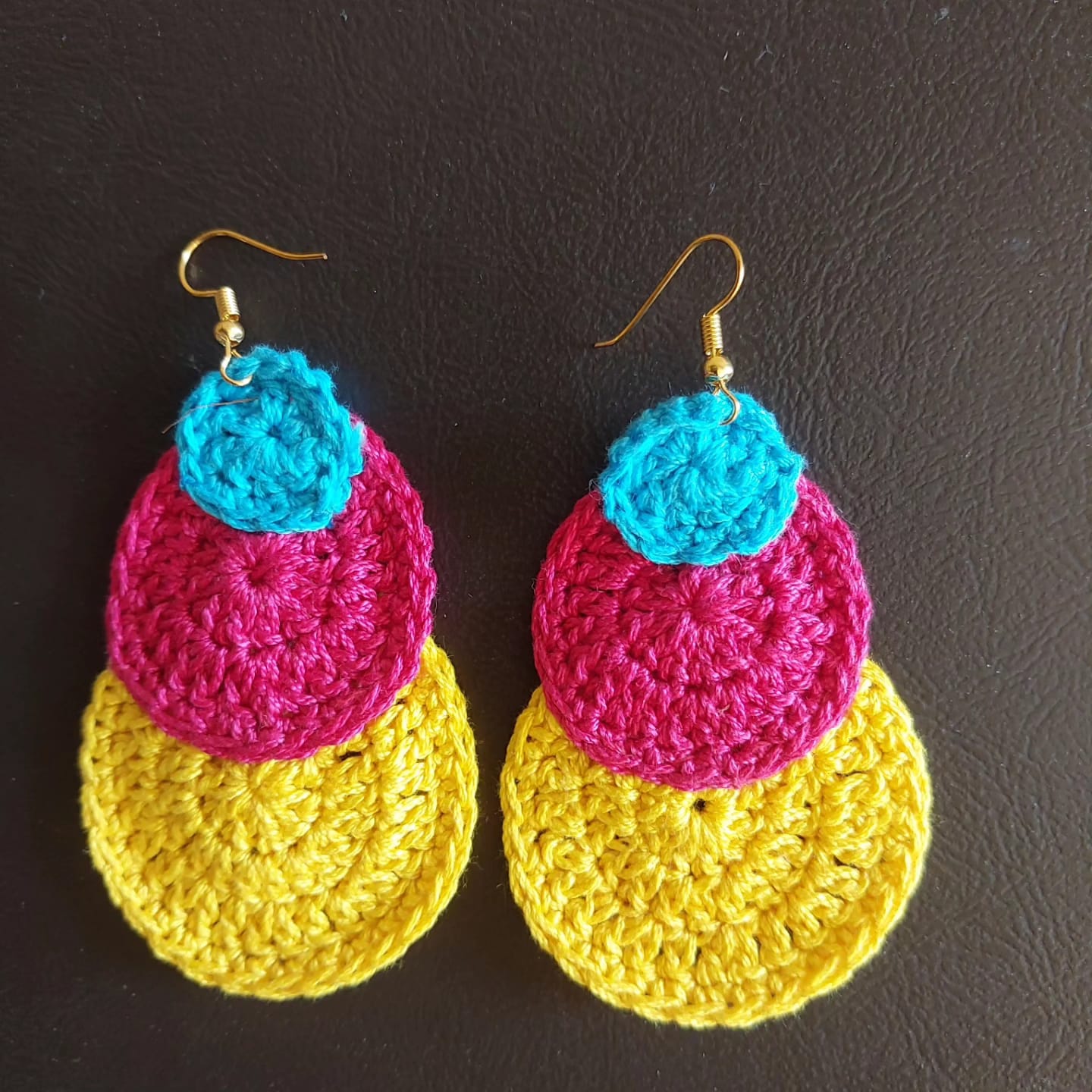 Triple layered Crochet Earrings