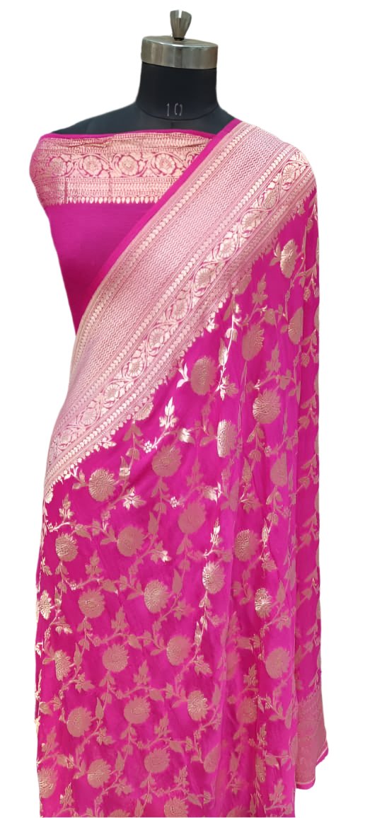 Garnate Banarasi Khaddi Georgette Silk Saree