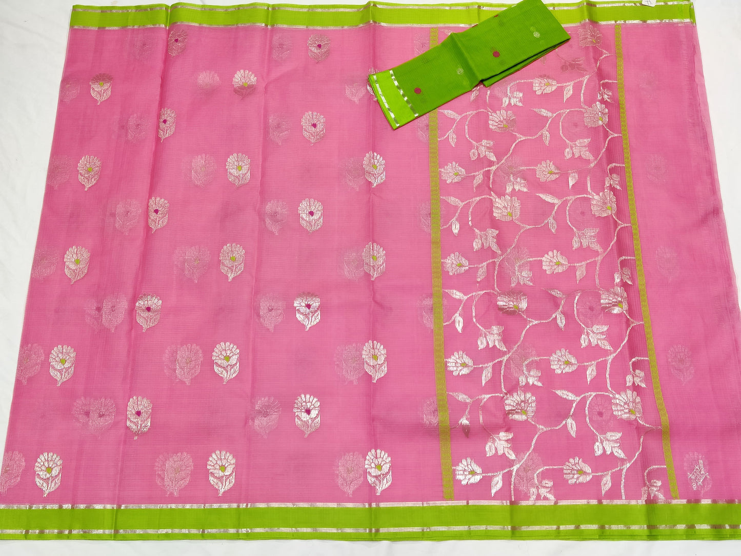 Handloom Pure Zari Kota Silk Saree