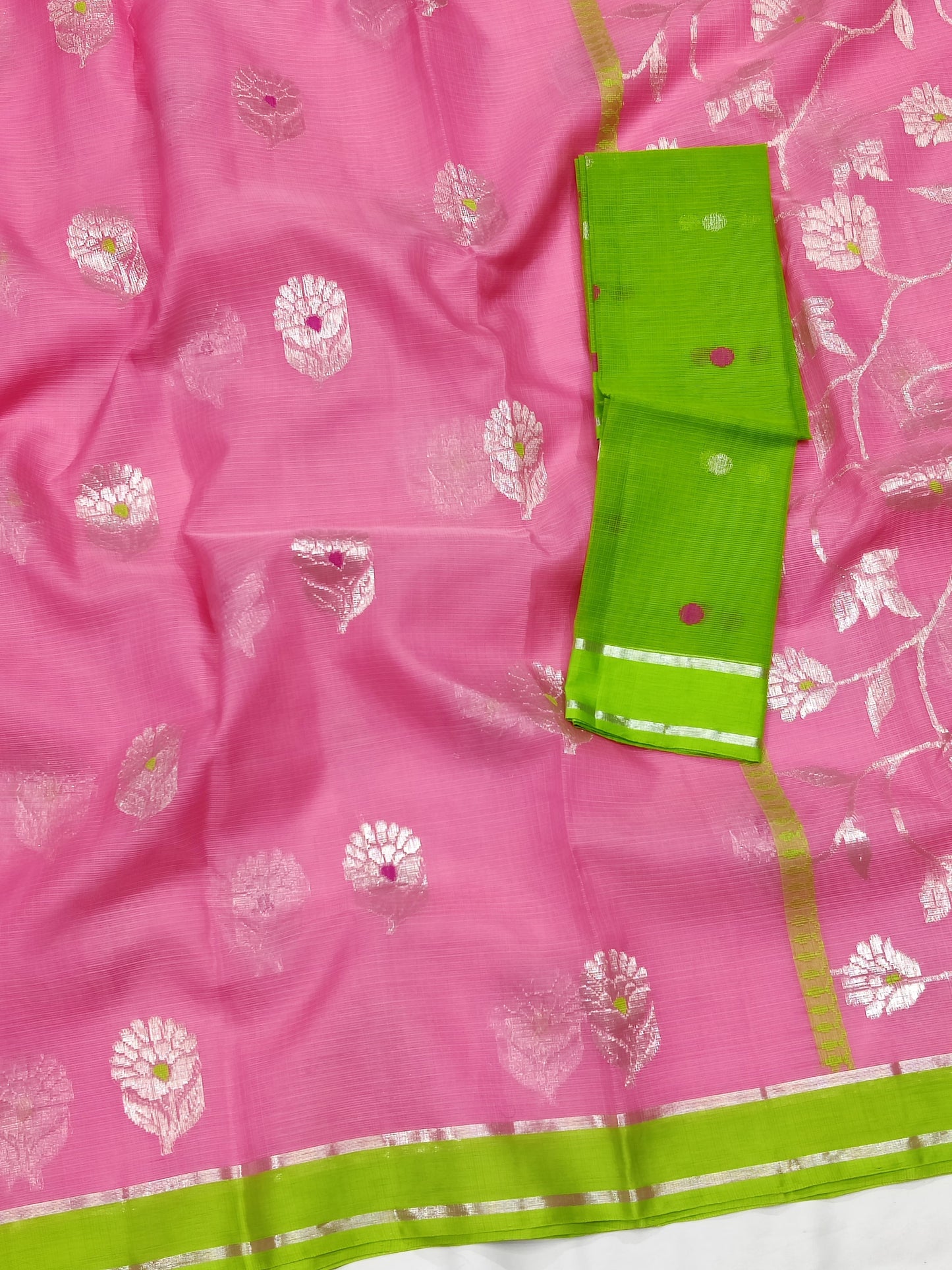 Handloom Pure Zari Kota Silk Saree