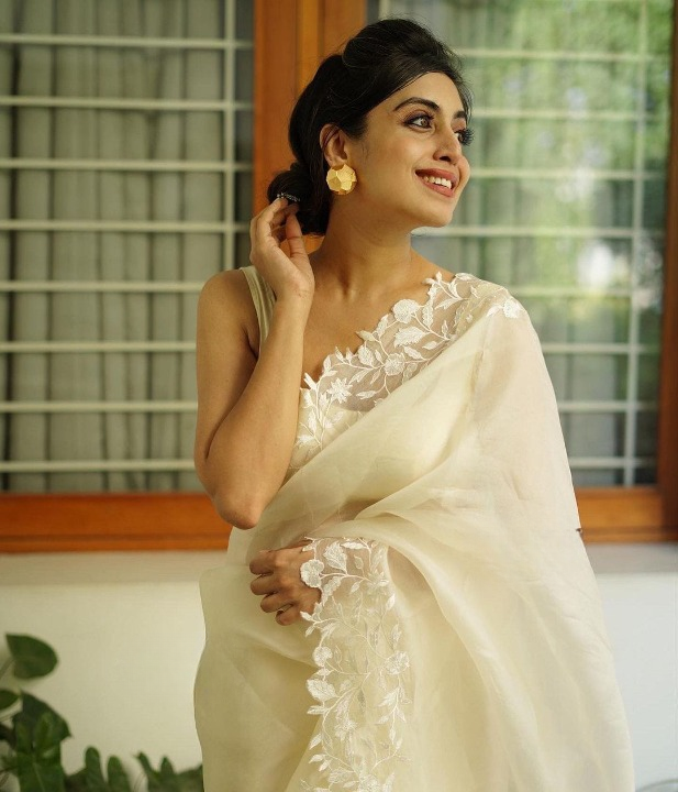 Banarasi Pure Organza Silk With Embroidery Scalloped Cutwork Sarees