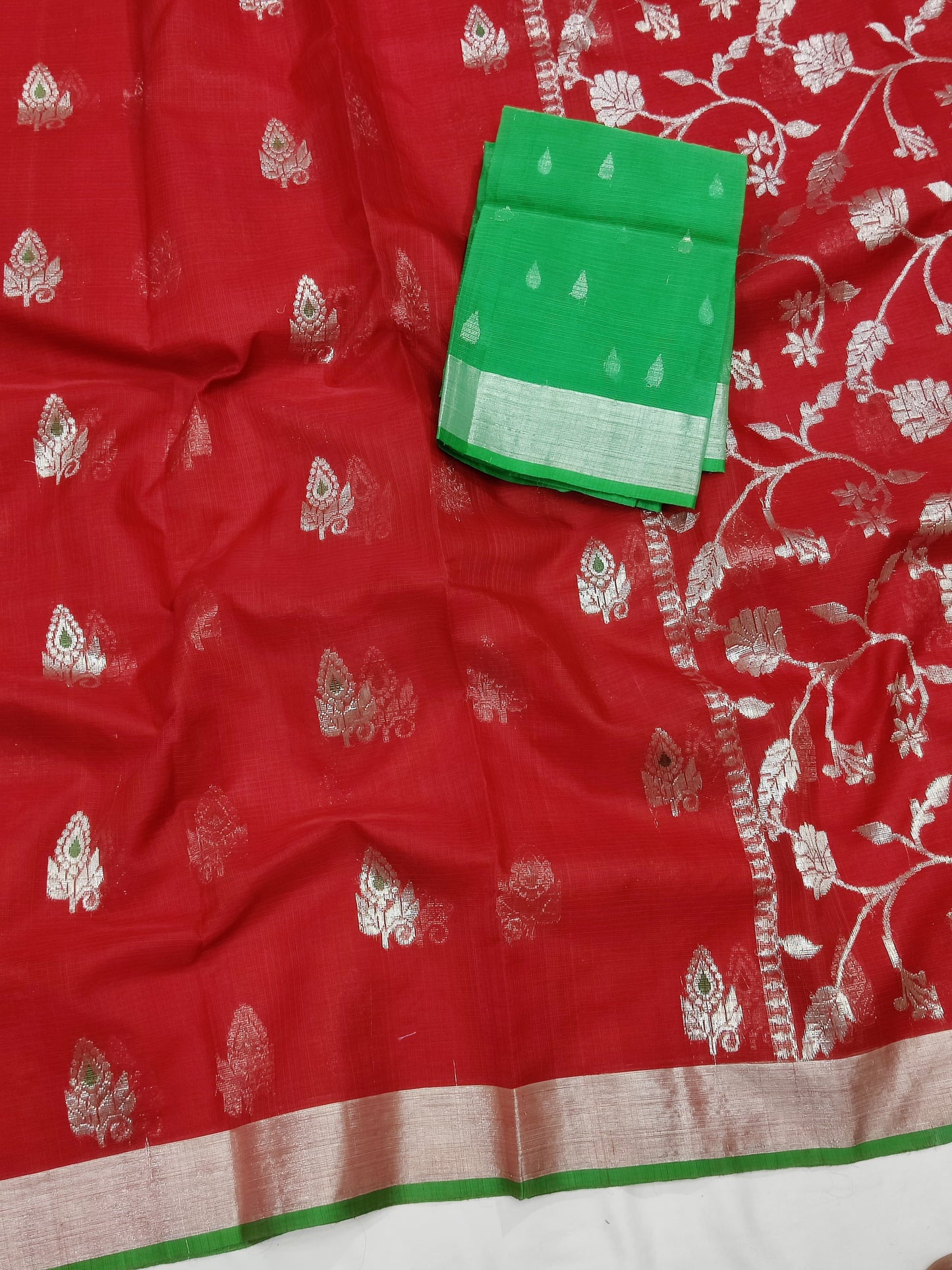 Handloom Pure Zari Kota Silk Saree