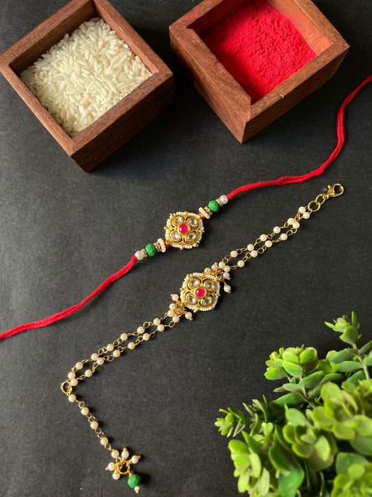 Bhaiya Bhabhi Bracelet Rakhi Set