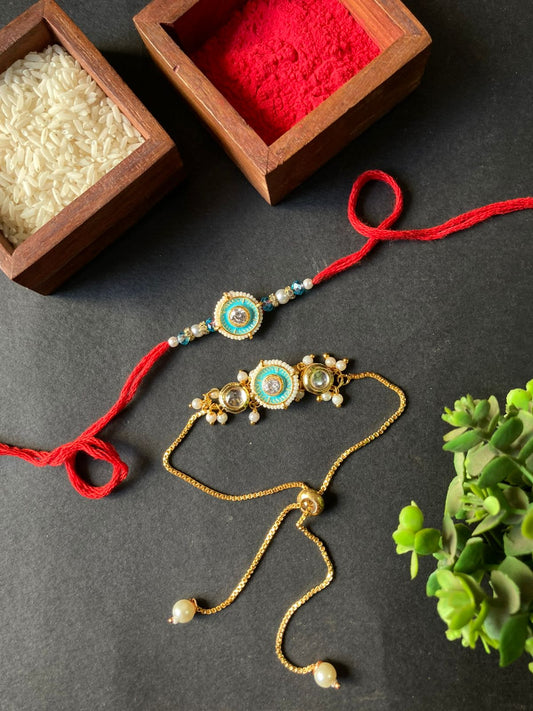Bhaiya Bhabhi Bracelet Rakhi Set