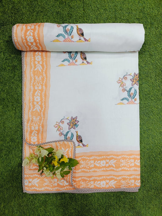 Hand Block Reversible Double Bed Dohar