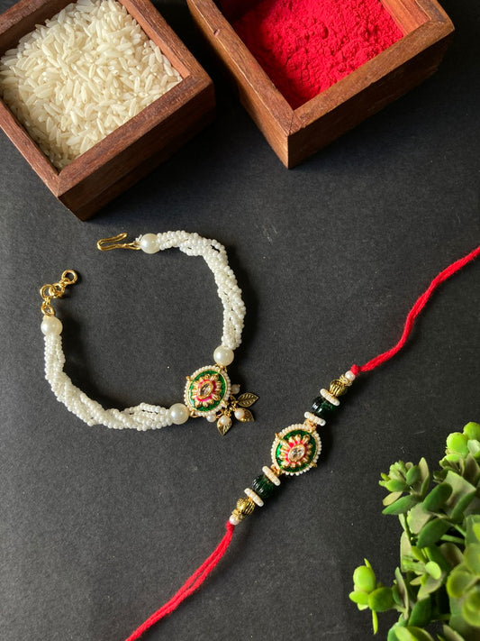 Bhaiya Bhabhi Bracelet Rakhi Set