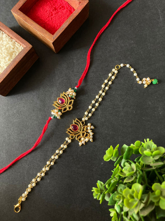Bhaiya Bhabhi Bracelet Rakhi Set