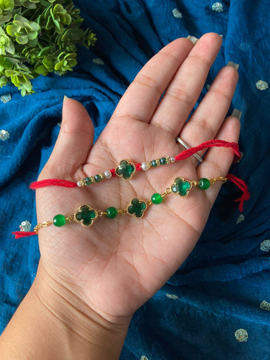 Bhaiya Bhabhi Bracelet Rakhi Set