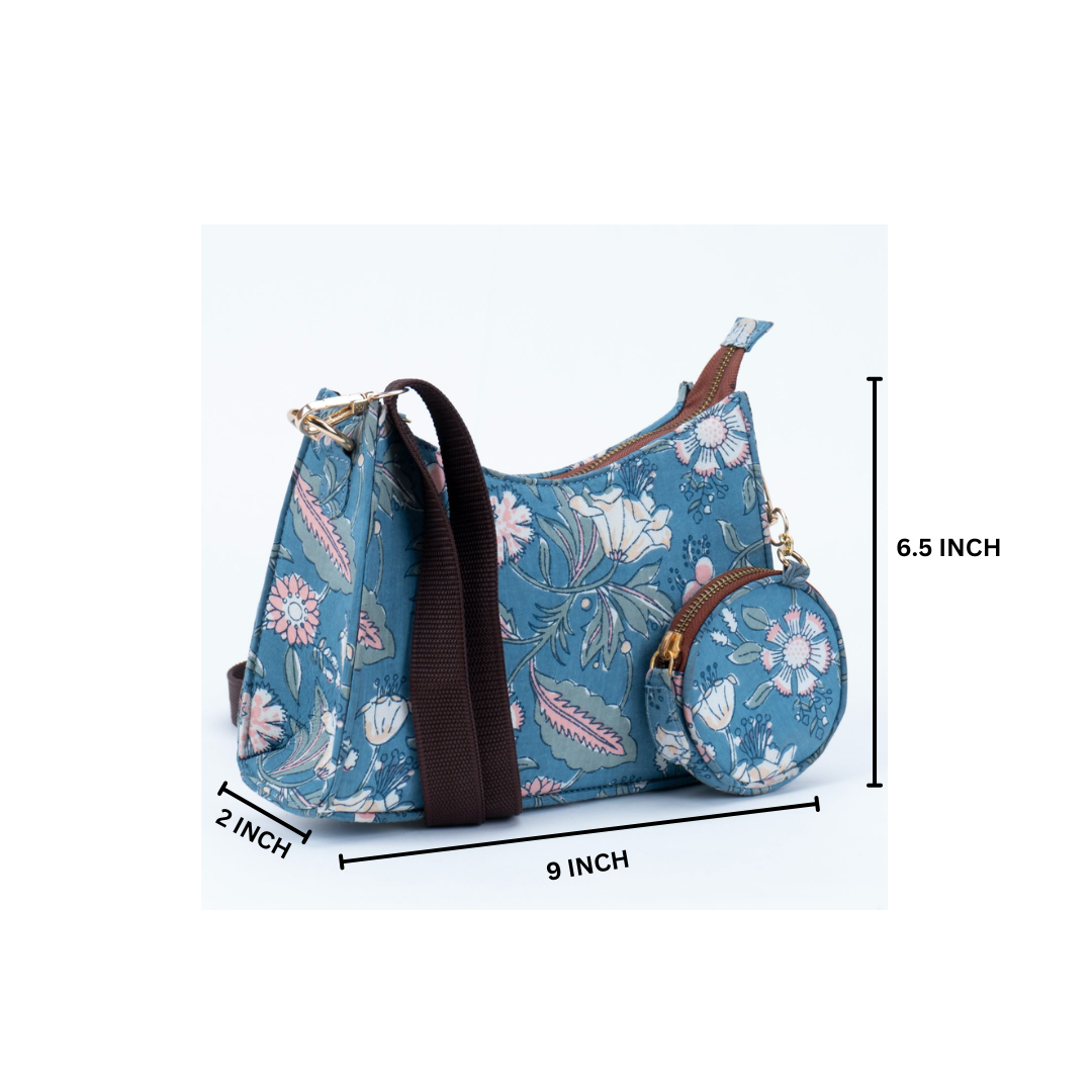 Spring Morning Blockprinted Cross Body Bags