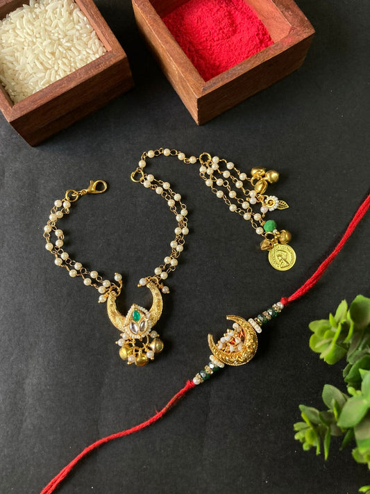 Bhaiya Bhabhi Bracelet Rakhi Set