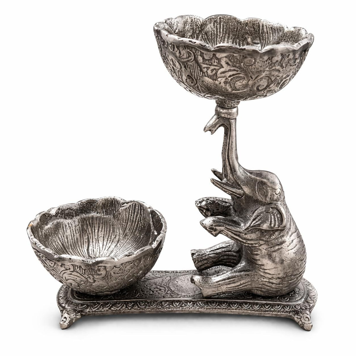 German silver elephant dry fruit holder