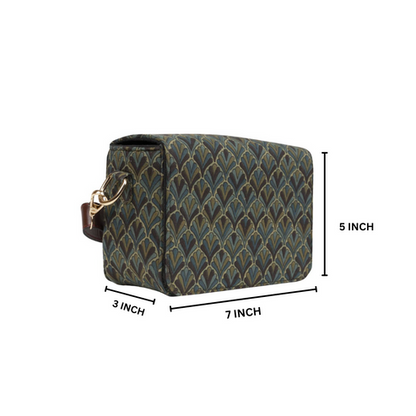 Olive Mist Blockprinted Cross Body Bags