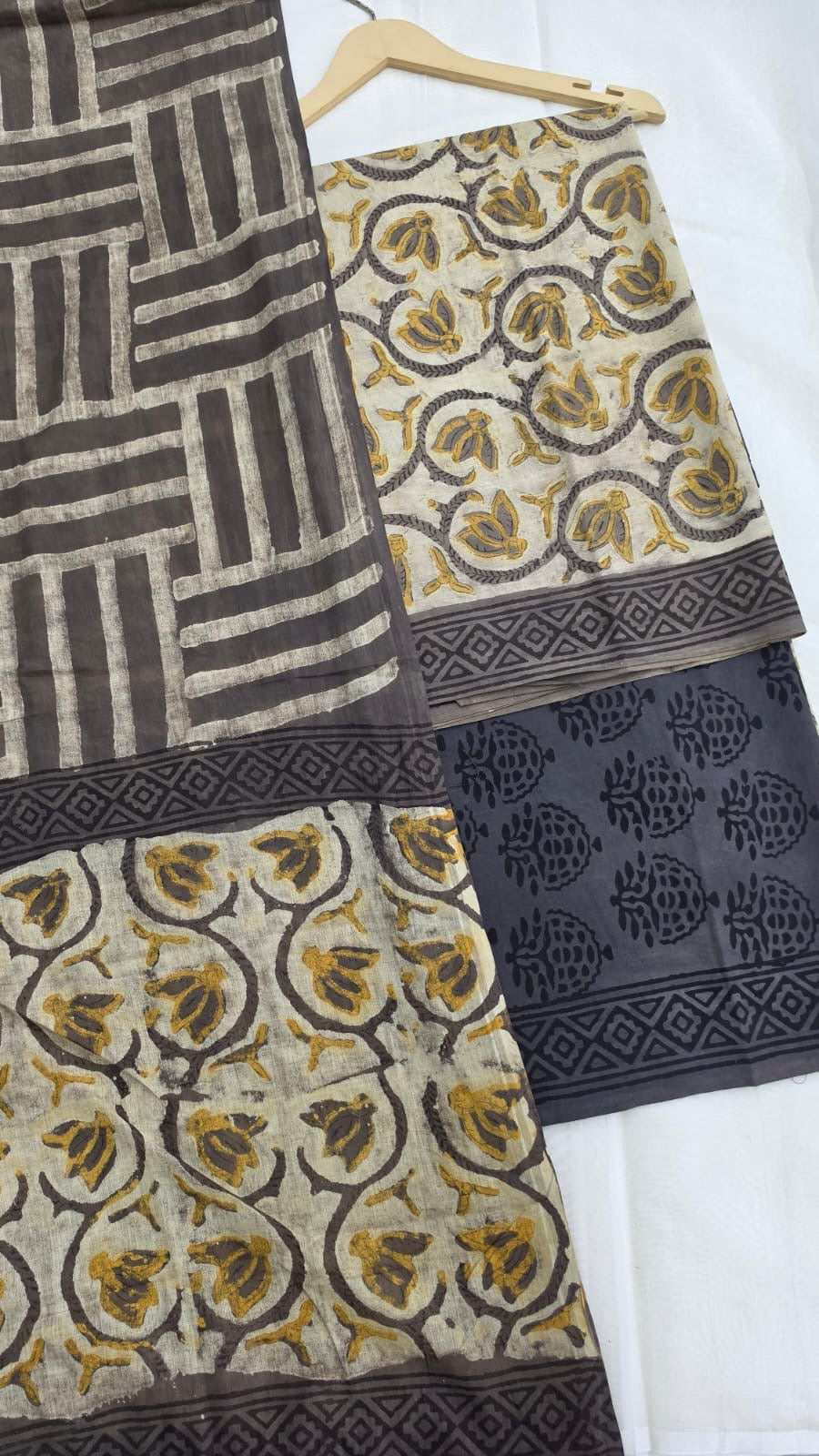 Ajrakh Cotton suit Natural Dyed