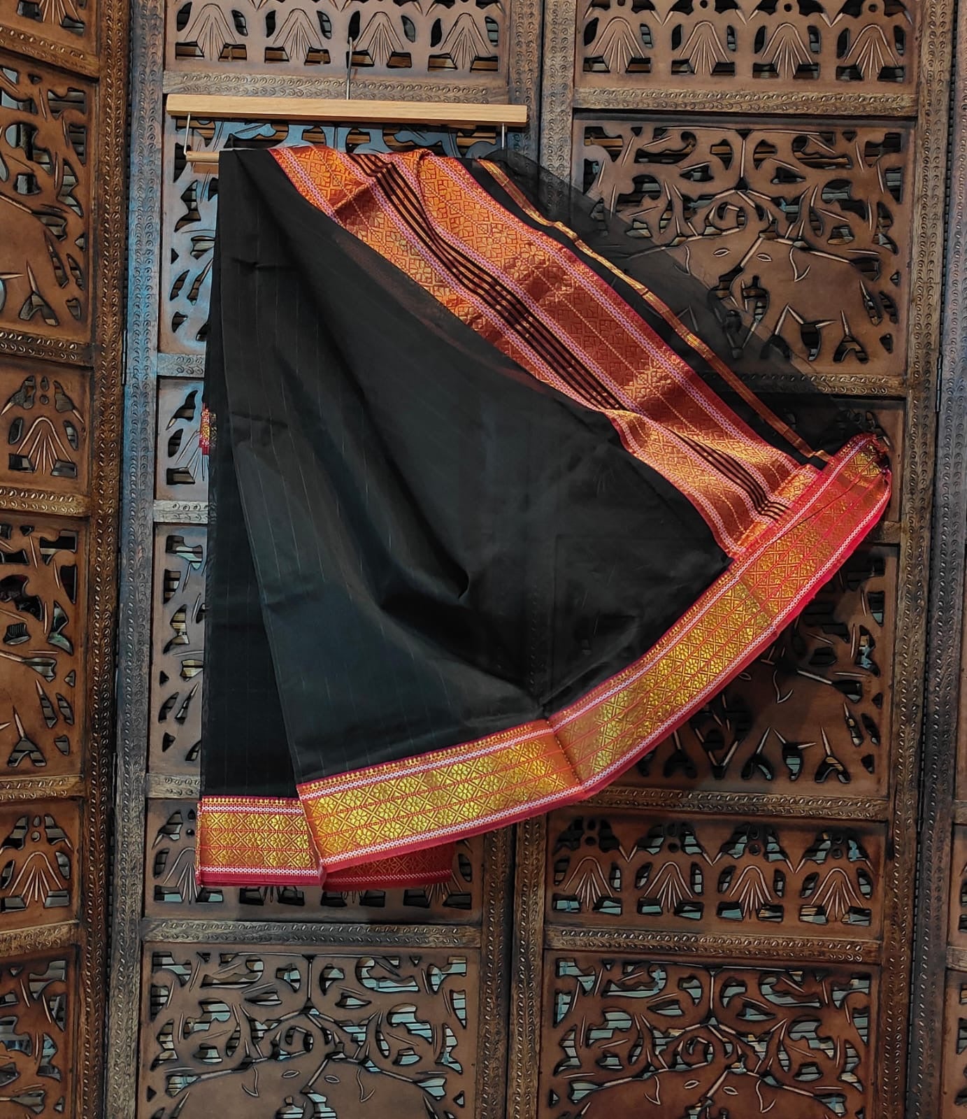 Indori Silk Cotton Zari Pallu Saree