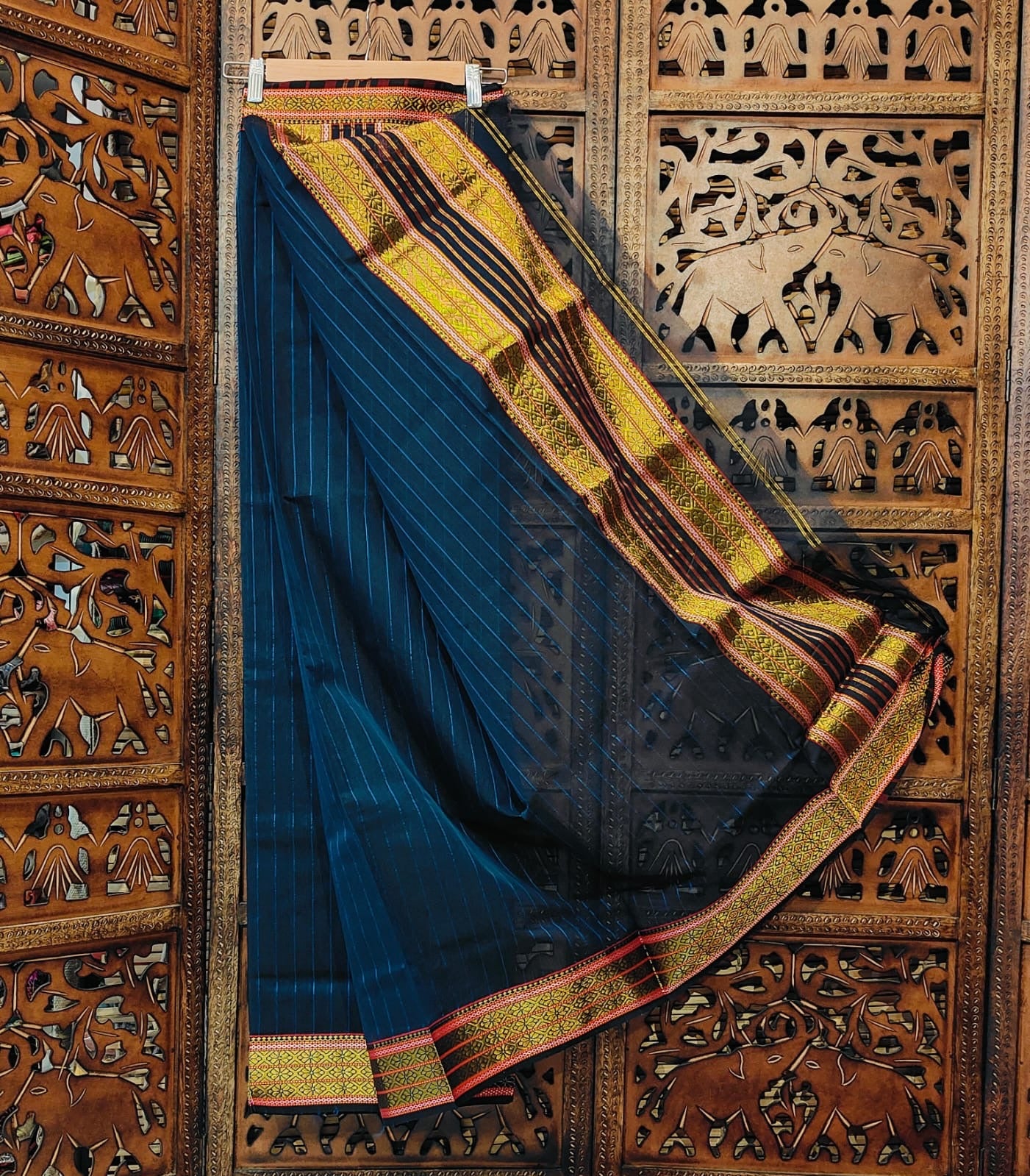 Indori Silk Cotton Zari Pallu Saree