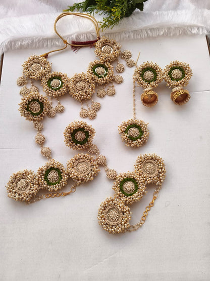 Handmade Fabric Jewellery Set for wedding