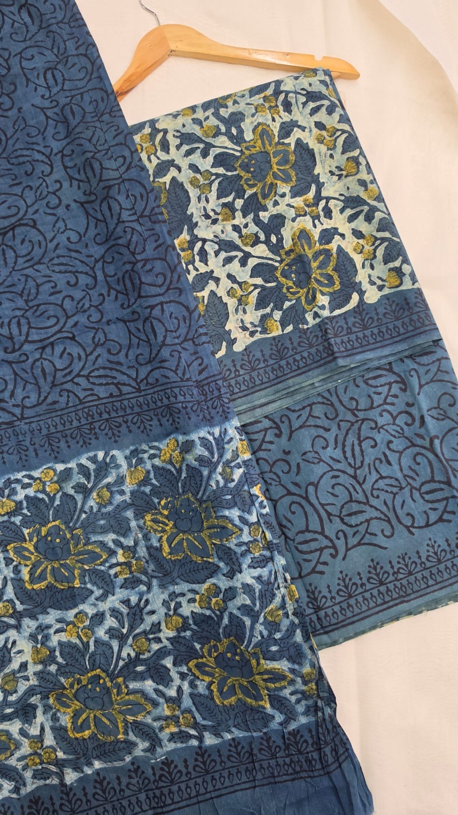 Ajrakh Cotton suit Natural Dyed