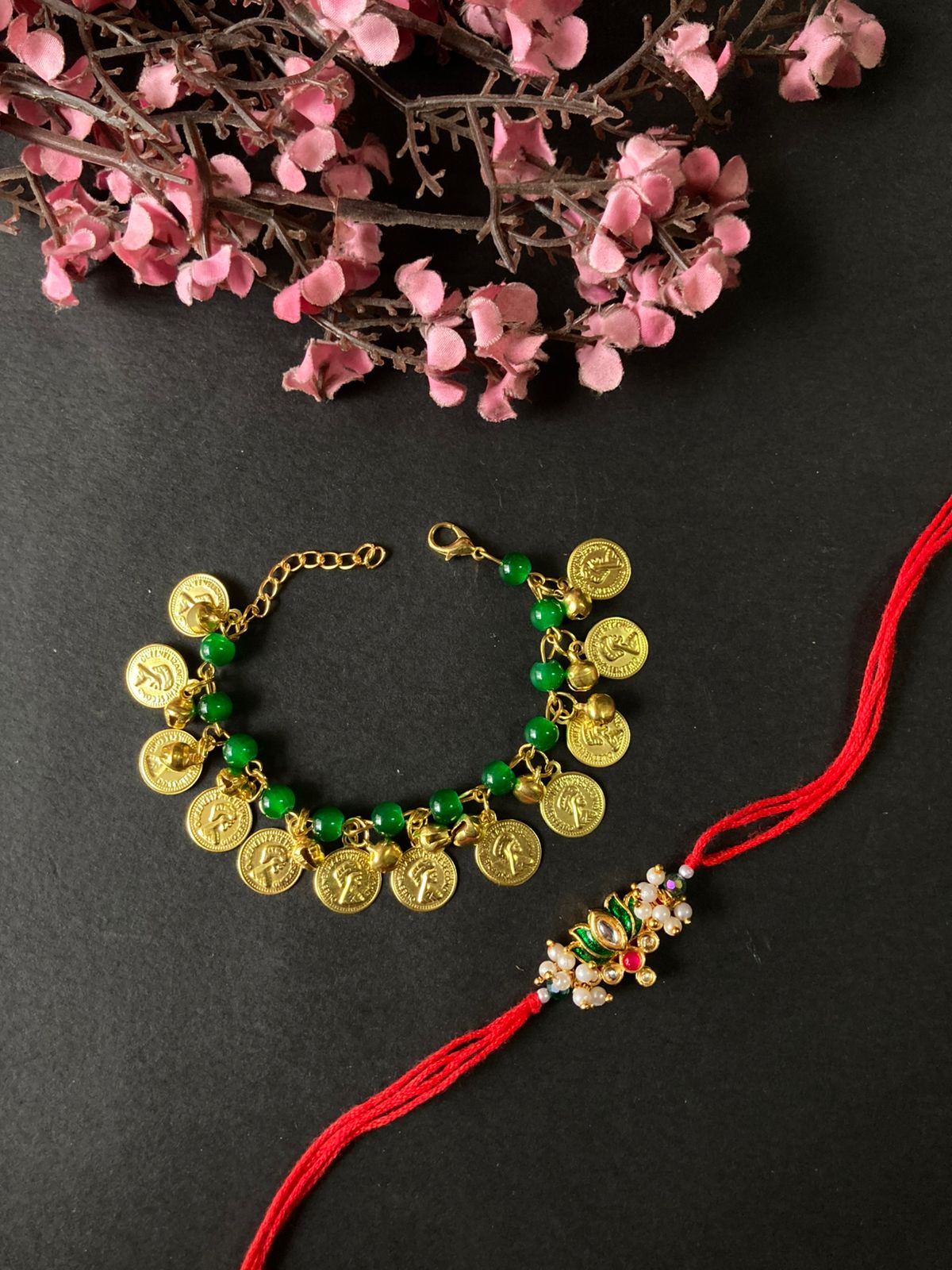 Bhaiya Bhabhi Bracelet Rakhi Set