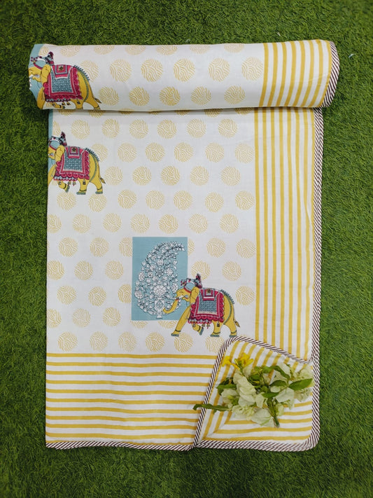 Hand Block Reversible Double Bed Dohar