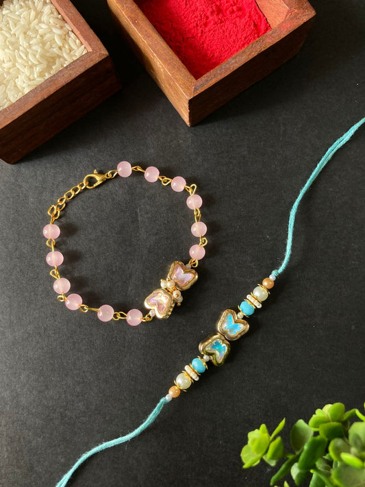 Bhaiya Bhabhi Bracelet Rakhi Set