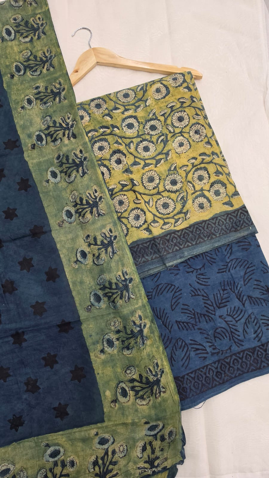 Ajrakh Cotton suit Natural Dyed